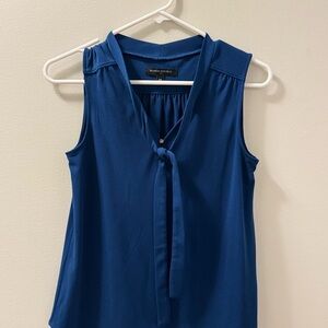 Banana Republic Royal Blue Sleeveless Tie-Neck Camisole